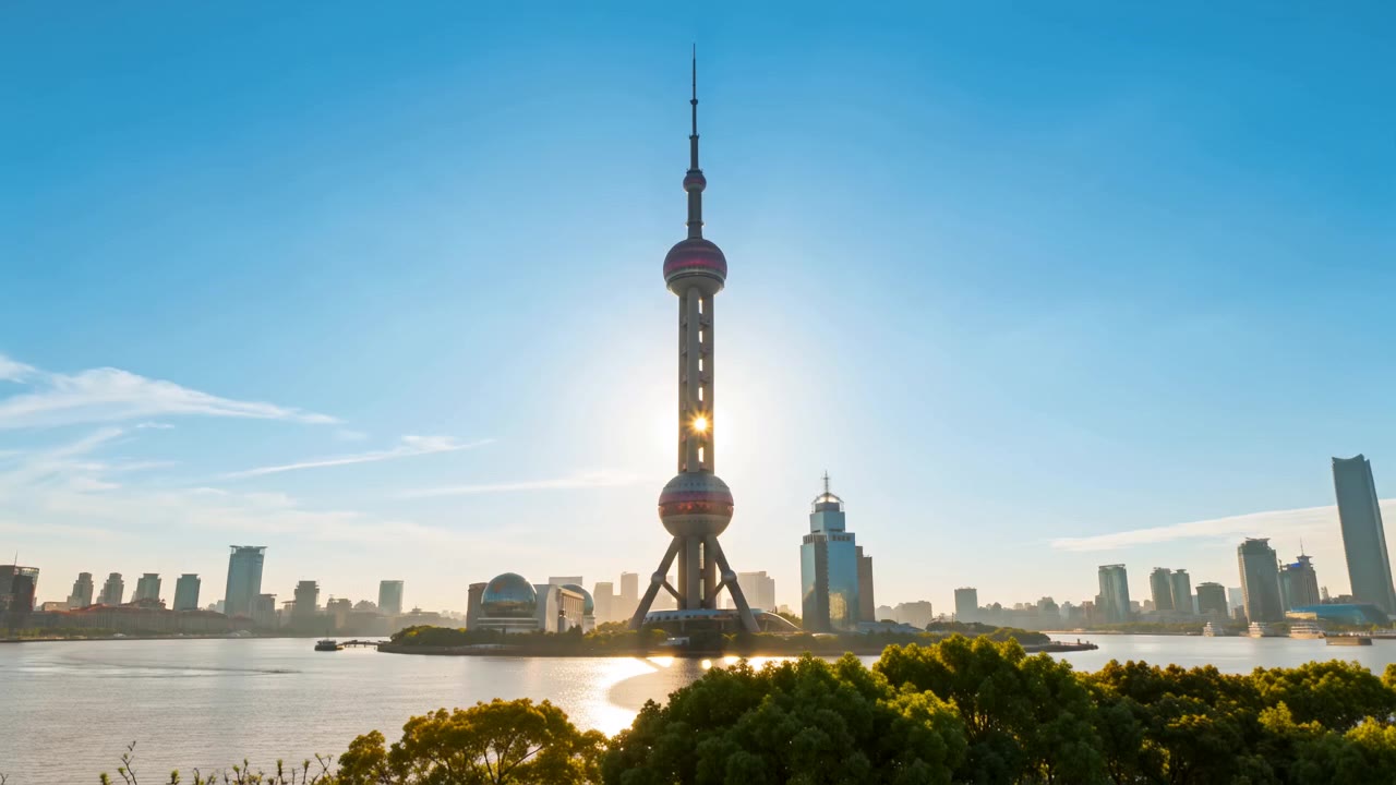 Shanghai Oriental Pearl Tower and cityscape